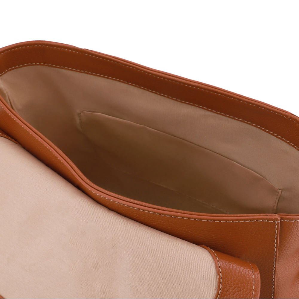 Bolsa Shopper Couro Marrom Marrom 4