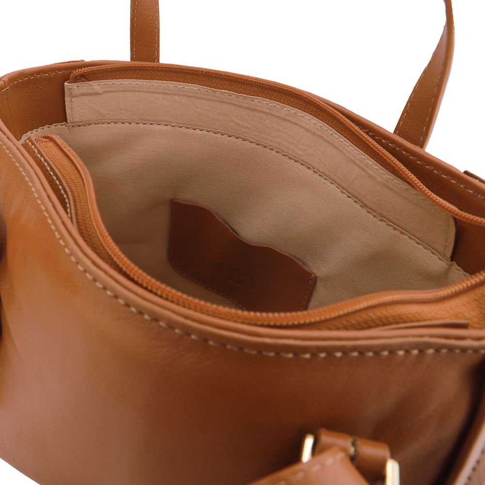 Bolsa Tote Couro Marrom Detalhe Fivela Marrom 3
