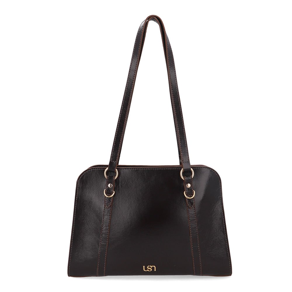 Bolsa Shopper Couro Marrom Pinhão