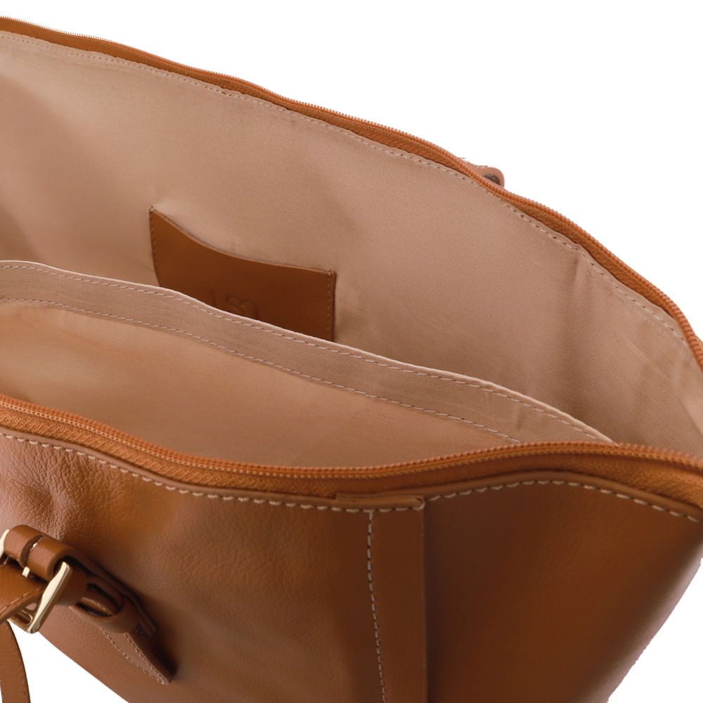 Bolsa Shopper Couro Marrom Marrom 3