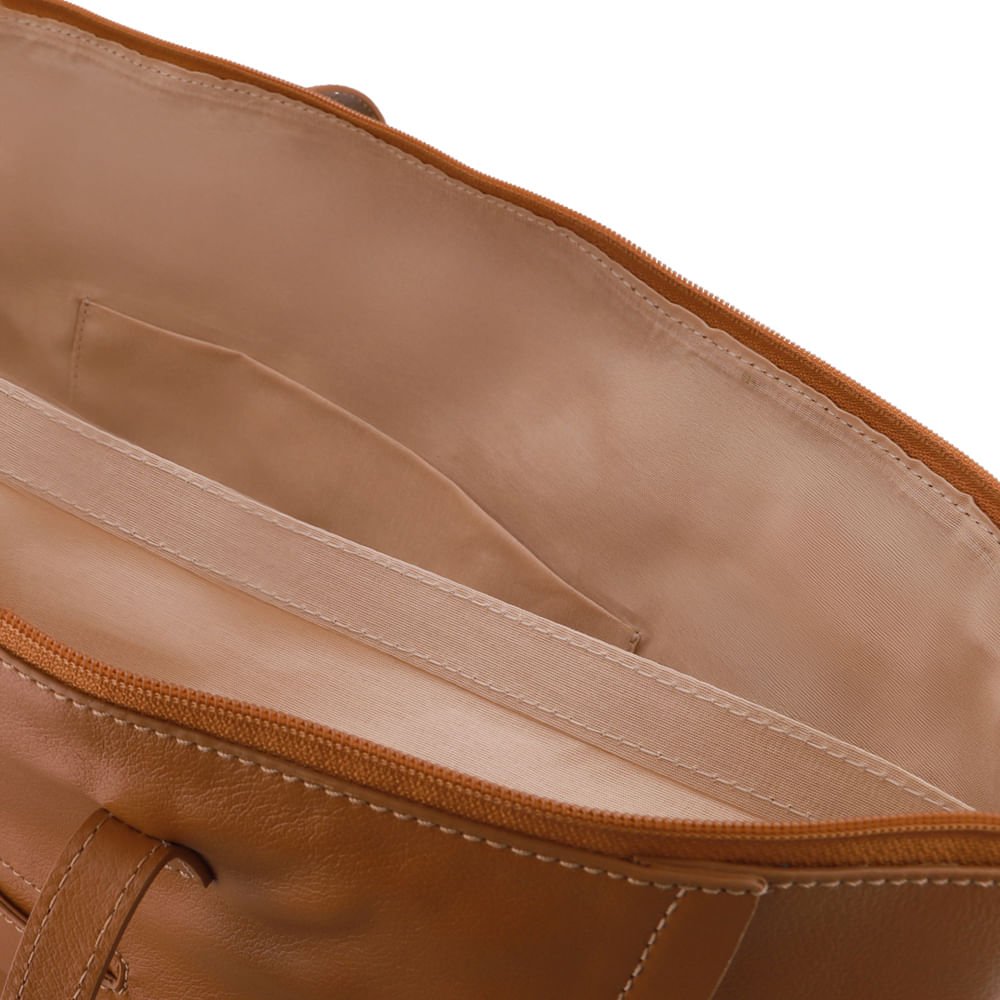 Bolsa Shopper Couro Marrom Marrom 4