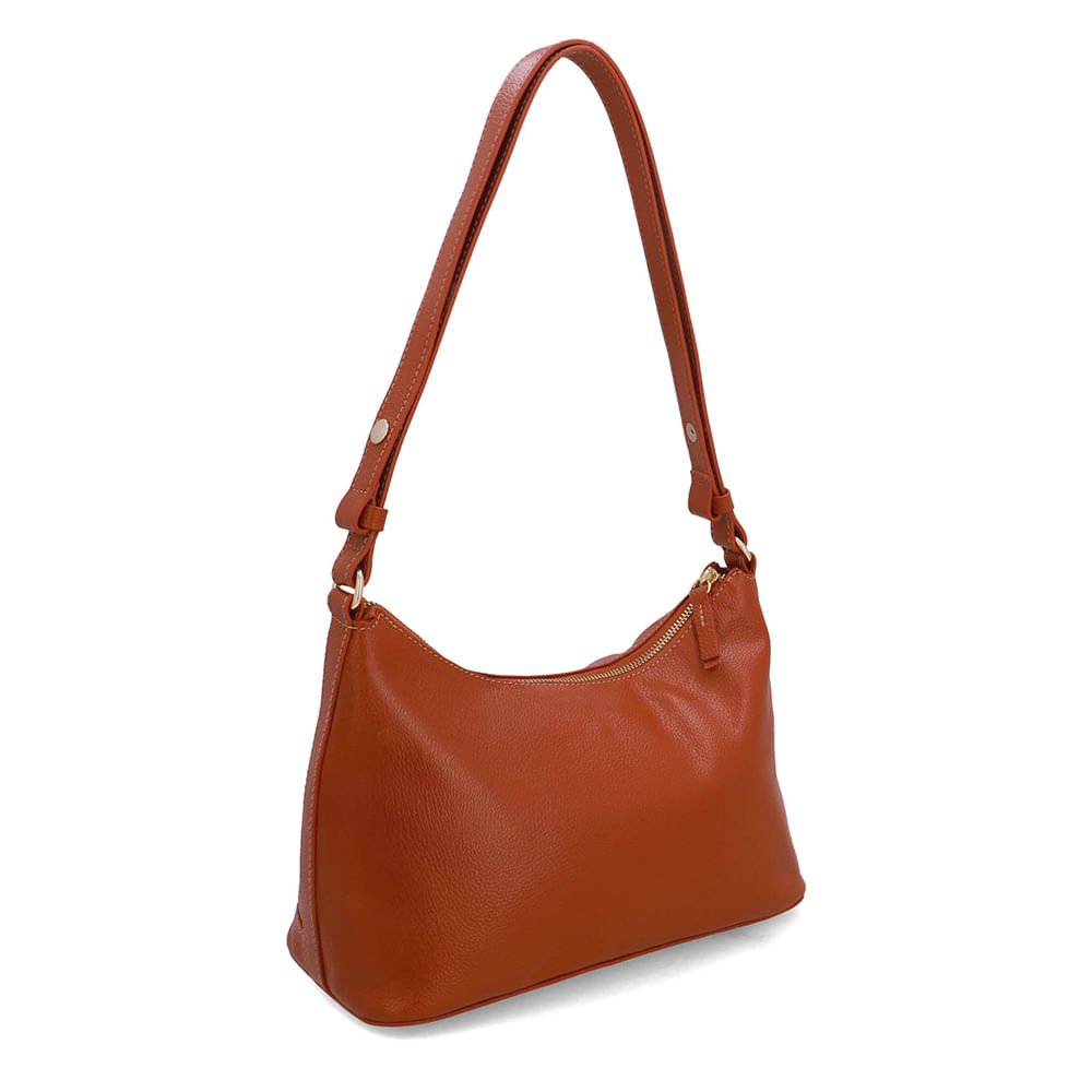 Bolsa Hobo Couro Marrom Marrom 2