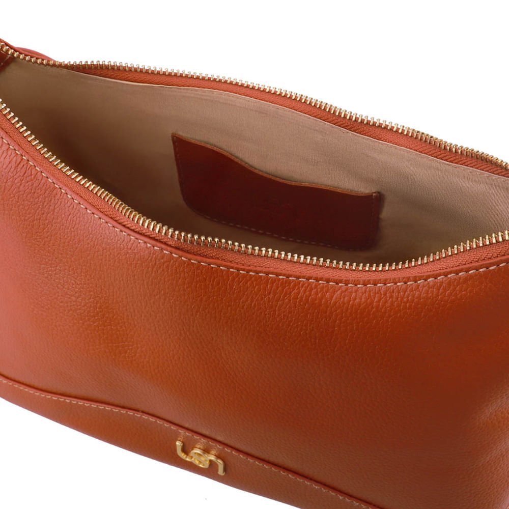 Bolsa Hobo Couro Marrom Marrom 3