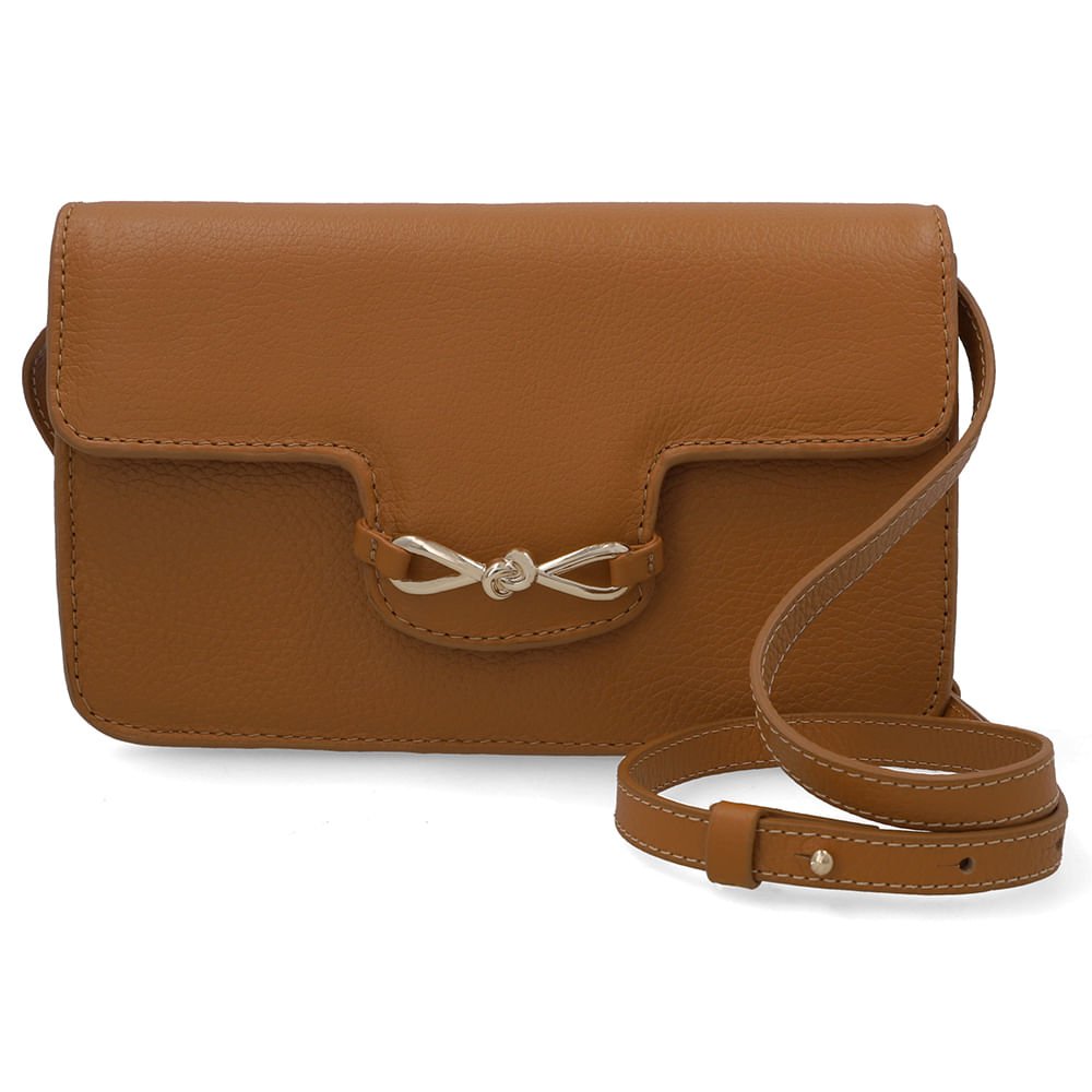 Bolsa Clutch Couro Marrom Top
