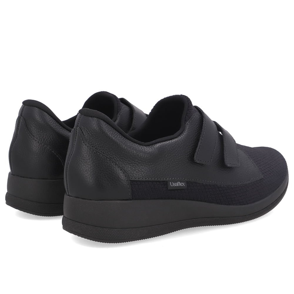 Tênis Tecido Preto Ajustes Fecho-Flex Preto 3