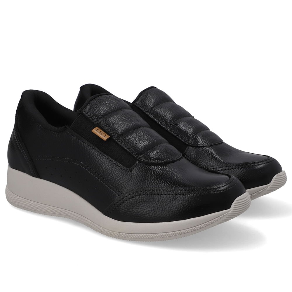 Tênis Couro Preto Matelassê Preto 2