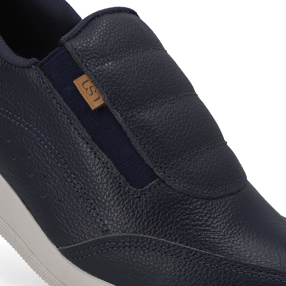 Tênis Couro Azul Matelassê Preto 4