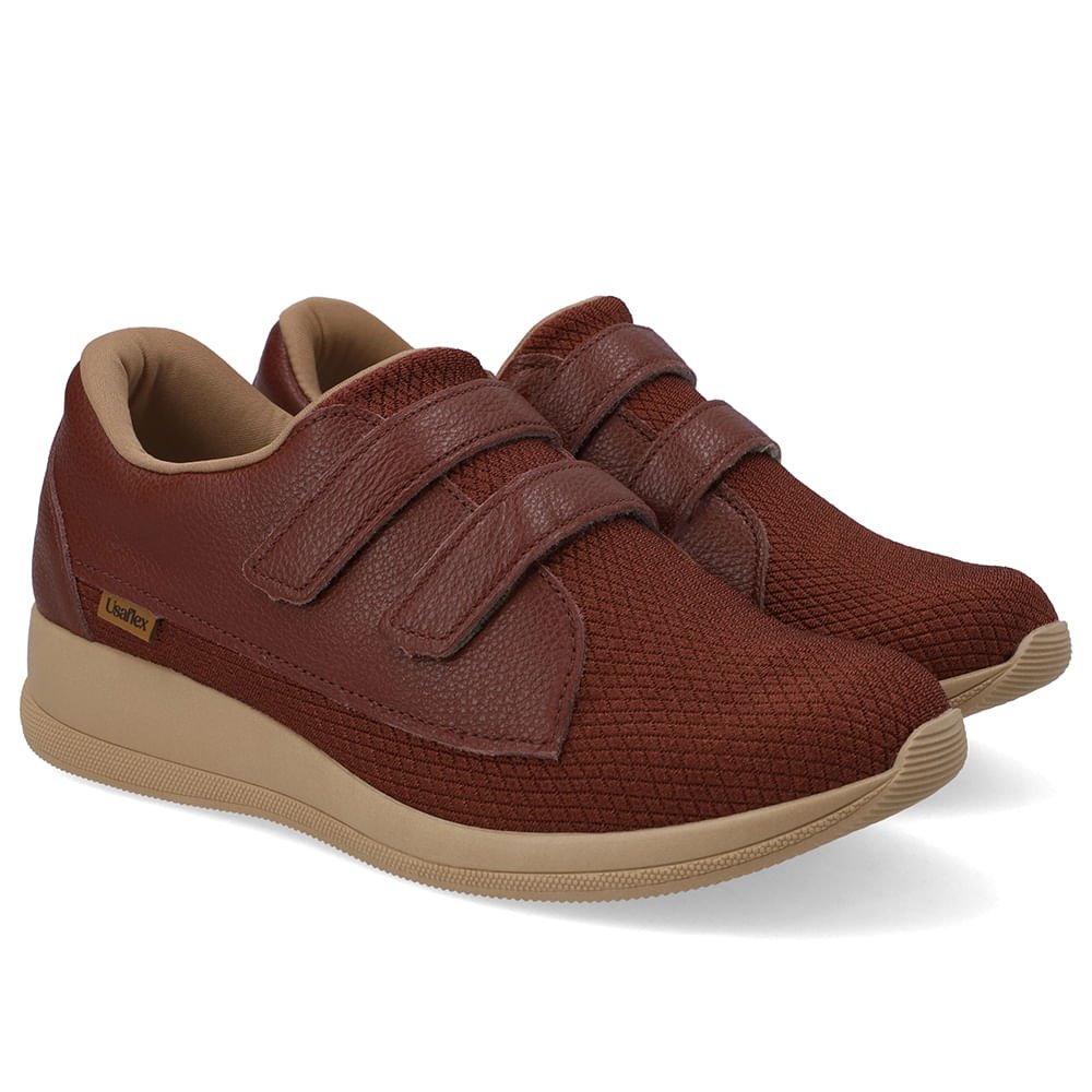 Tênis Tecido Vermelho Ajustes Fecho-Flex Vermelho 2