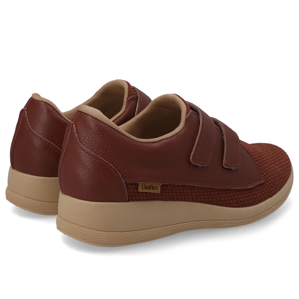 Tênis Tecido Vermelho Ajustes Fecho-Flex Vermelho 3