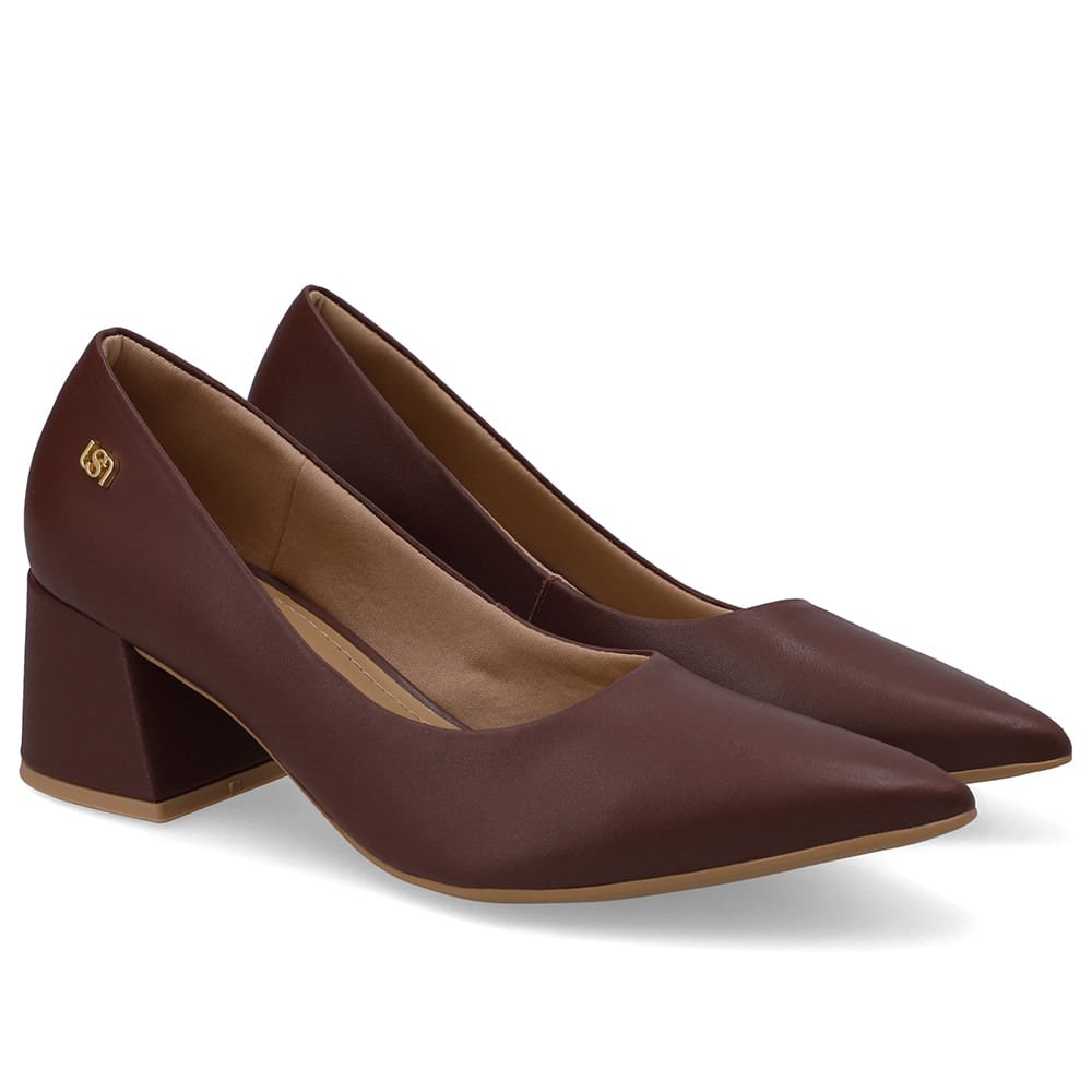Scarpin Vermelho Bico Fino Couro Vermelho 2