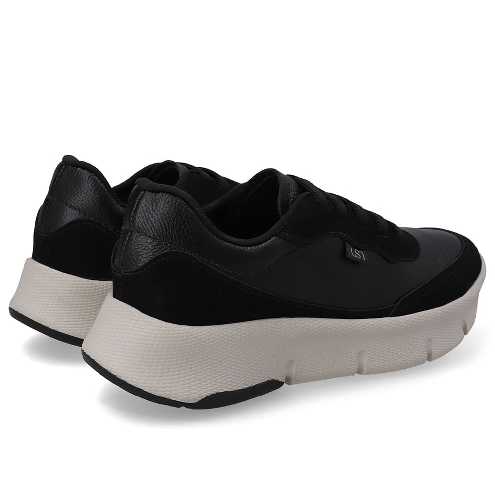 Tênis Casual Preto Couro Preto 3
