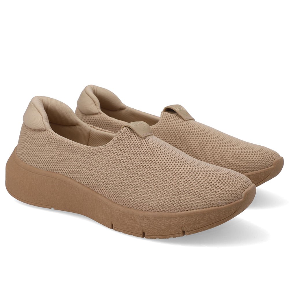 Tênis Tecido Bege Slip On Bege 2