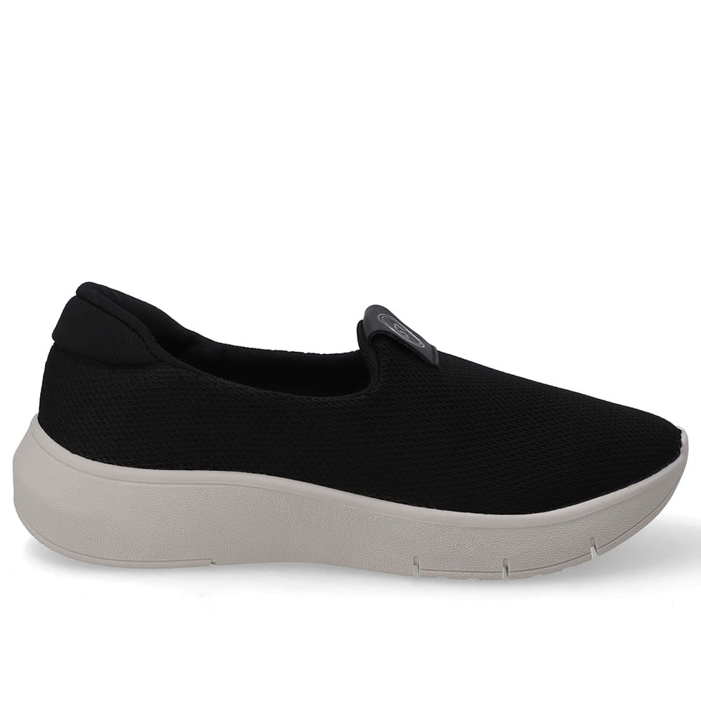 Tênis Tecido Preto Slip On