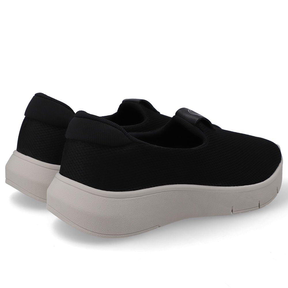 Tênis Tecido Preto Slip On Preto 3