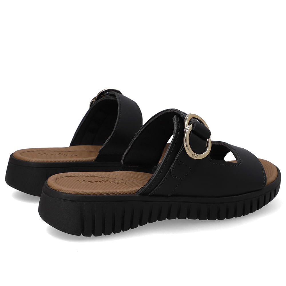 Tamanco Plataforma Couro Preto Fivela Preto 3