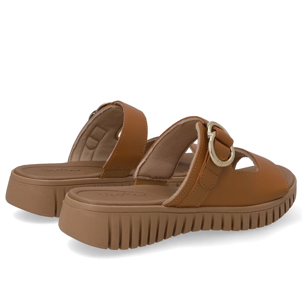 Tamanco Plataforma Couro Marrom Fivela Marrom 3