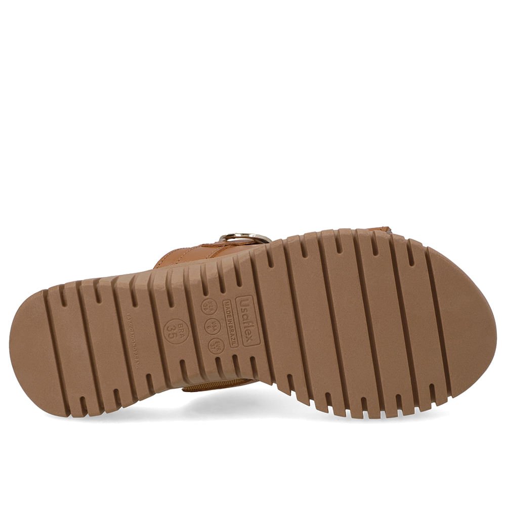 Tamanco Plataforma Couro Marrom Fivela Marrom 5