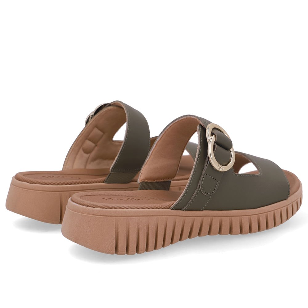 Tamanco Plataforma Couro Verde Fivela Verde 3
