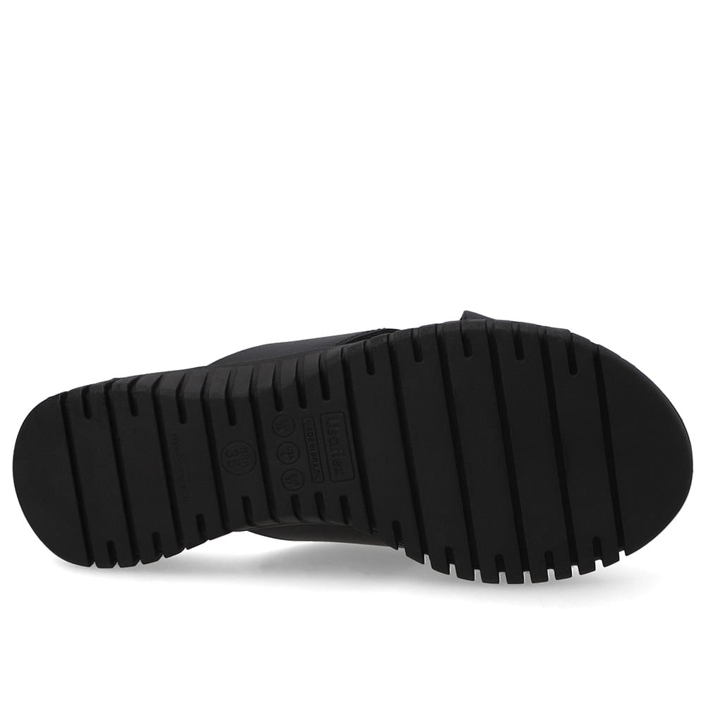 Tamanco Plataforma Couro Preto Top Preto 5