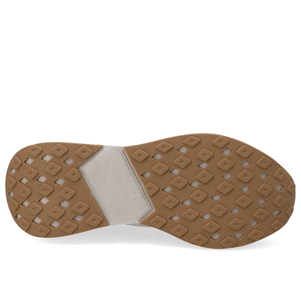 Tênis Couro Bege Casual Bege 5
