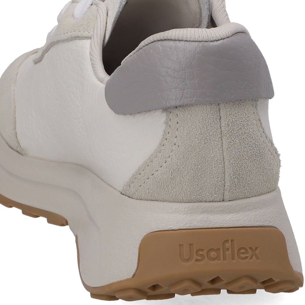 Tênis Couro Branco Gelo Casual Branco 4