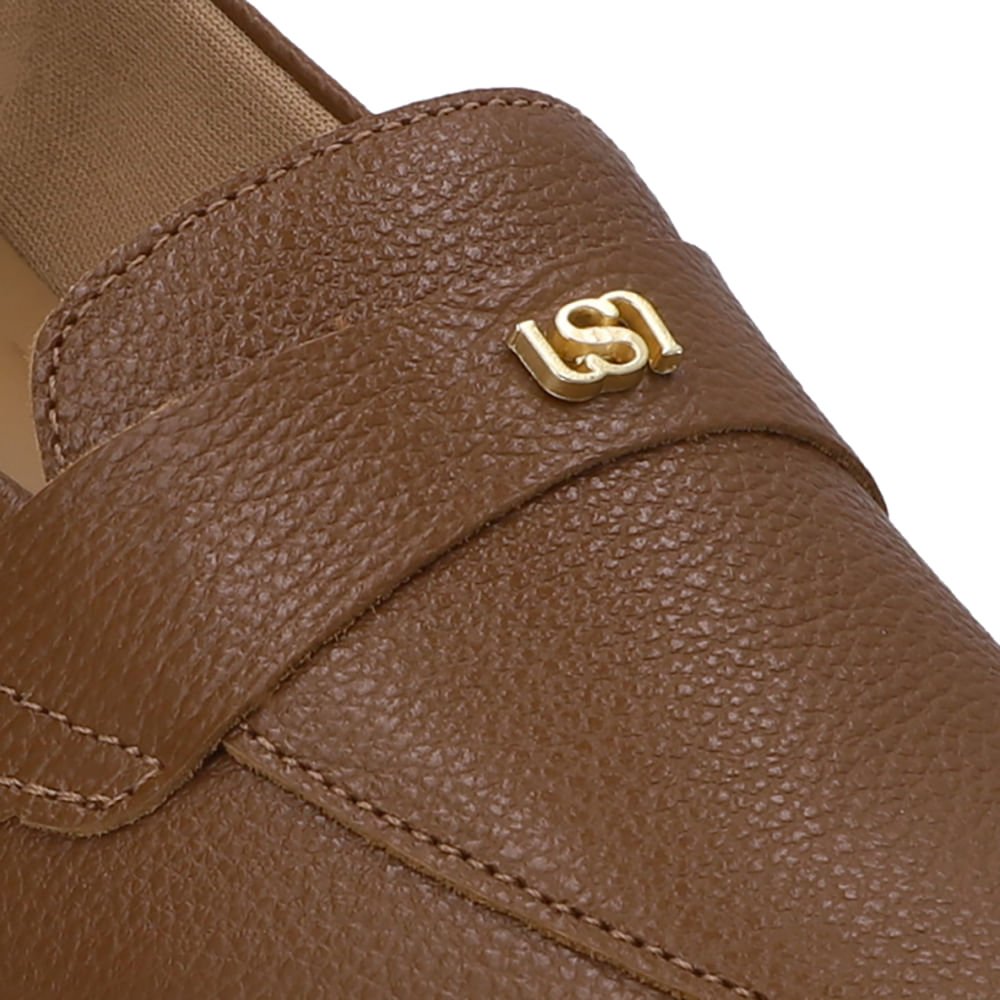 Loafer Marrom Couro Salto Bloco Marrom 4