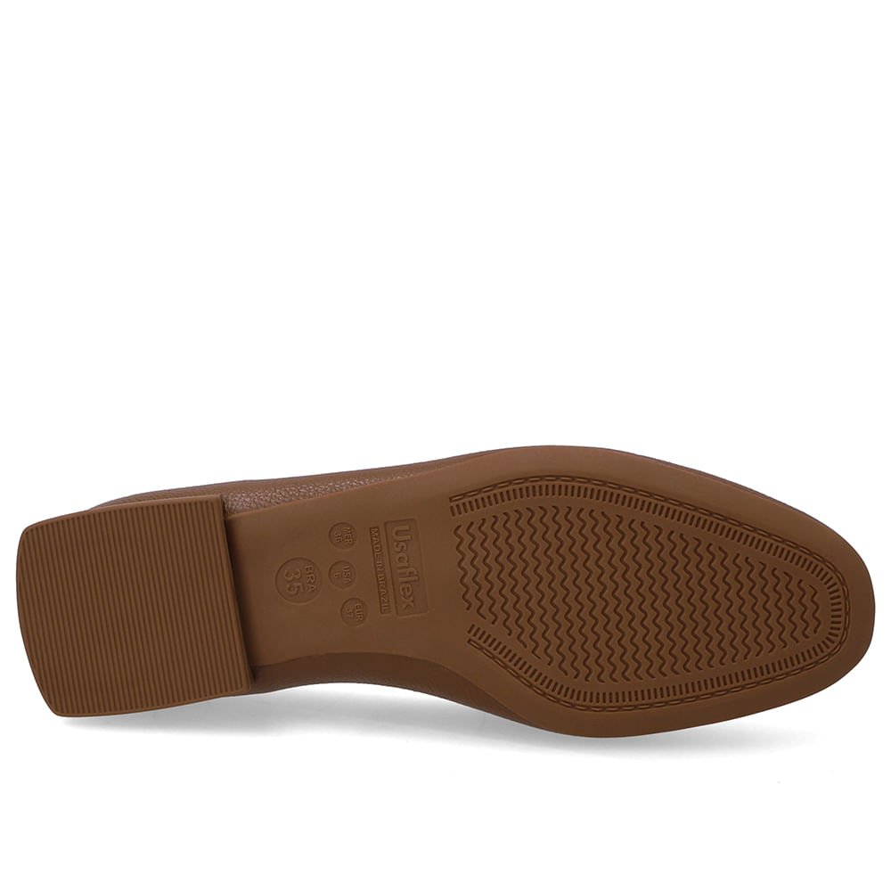 Loafer Marrom Couro Salto Bloco Marrom 5