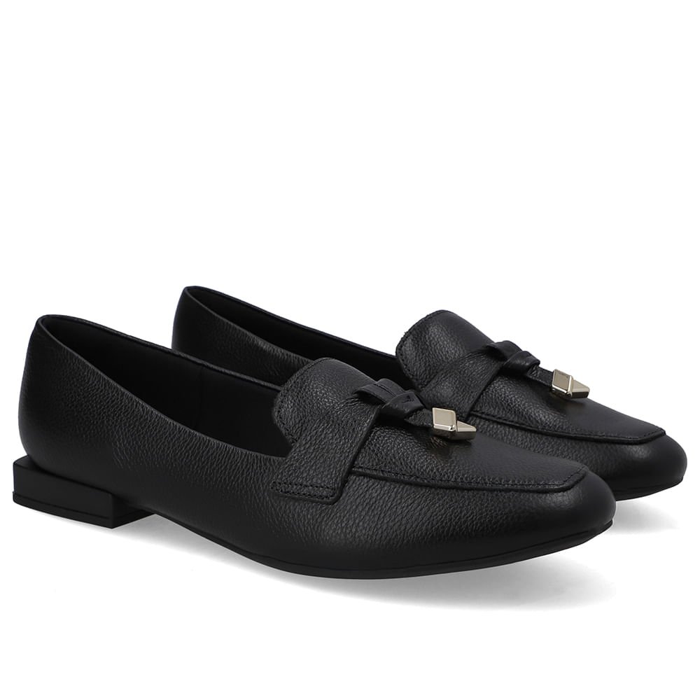 Loafer Preto Couro Top Preto 2