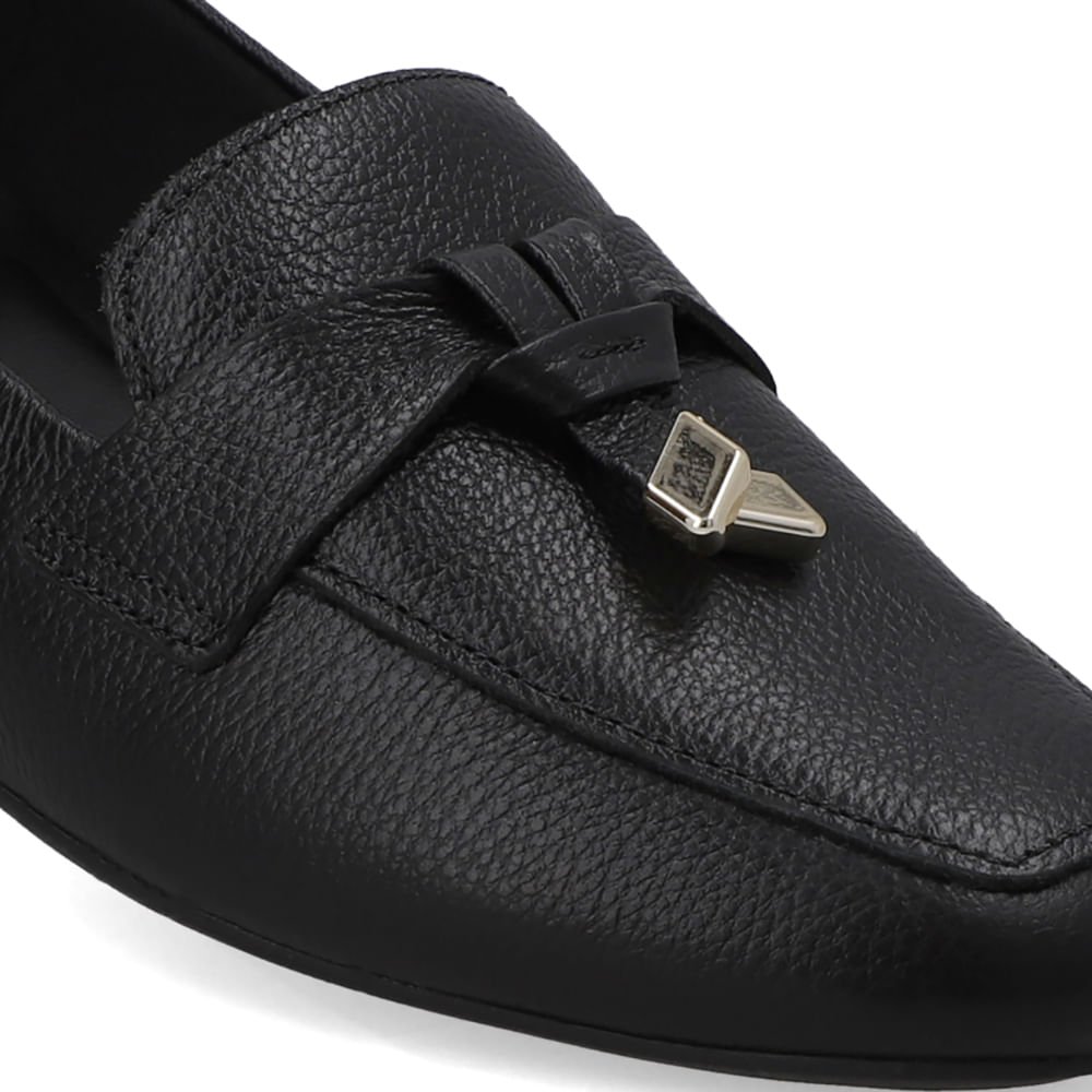 Loafer Preto Couro Top Preto 4