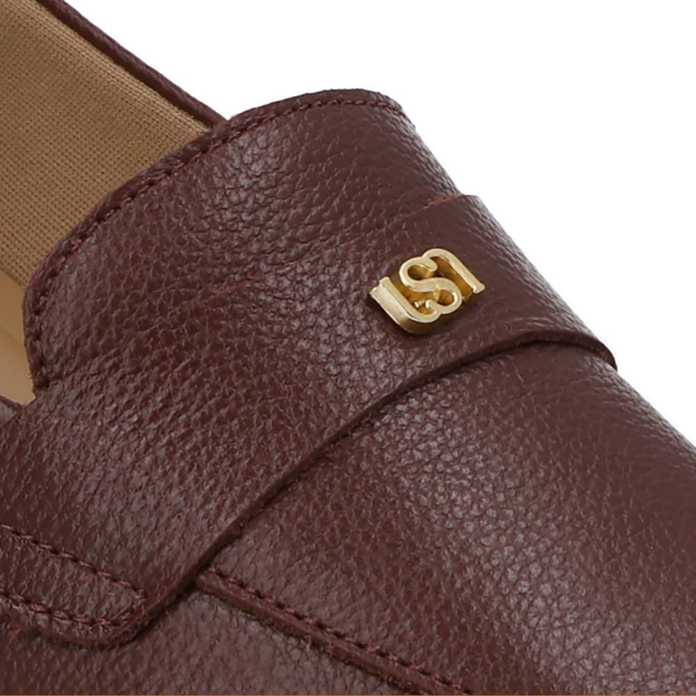 Loafer Vermelho Couro Salto Bloco Vermelho 4