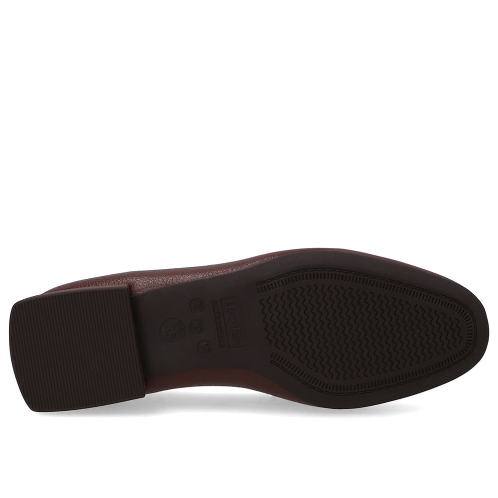 Loafer Vermelho Couro Salto Bloco Vermelho 5