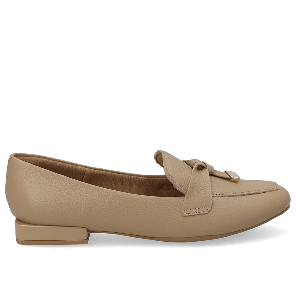Loafer Bege Couro Top