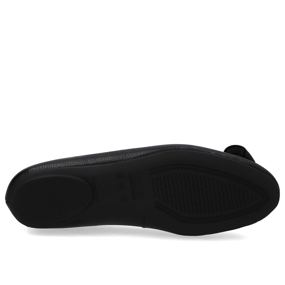 Sapatilha Preta Couro Top Preto 5