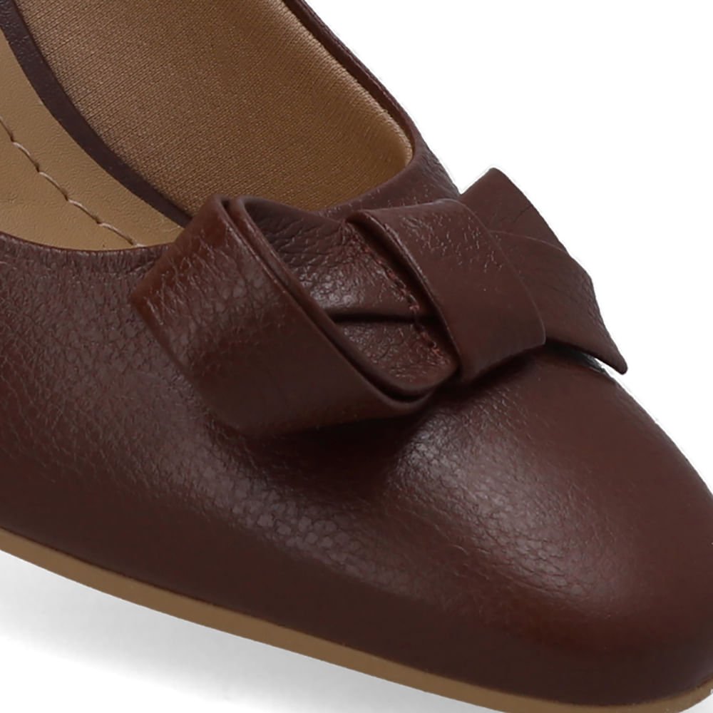 Slingback Couro Vermelho Bico Redondo Vermelho 4