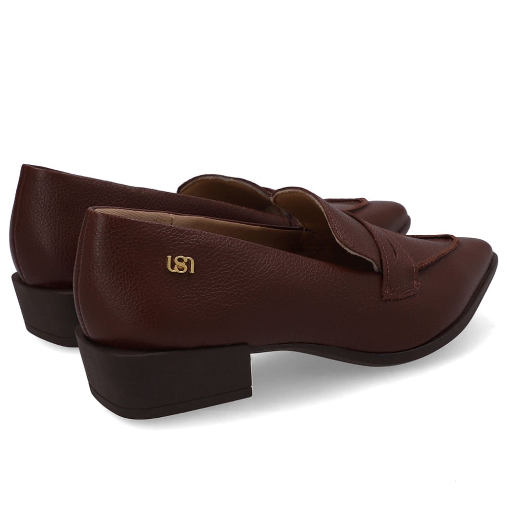 Loafer Couro Vermelho Bico Fino Vermelho 3