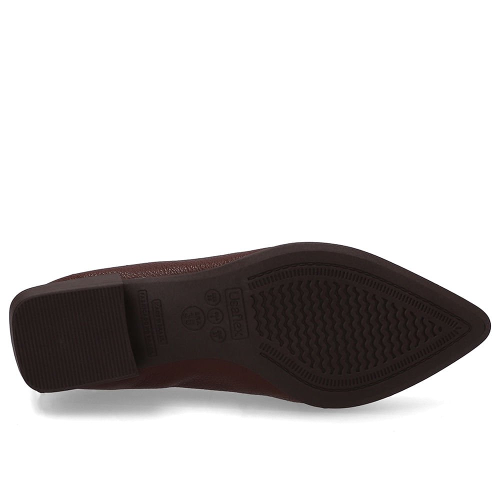 Loafer Couro Vermelho Bico Fino Vermelho 5