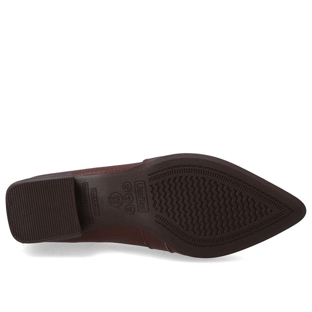Loafer Couro Vermelho Bico Fino Tira Ilhós Vermelho 5