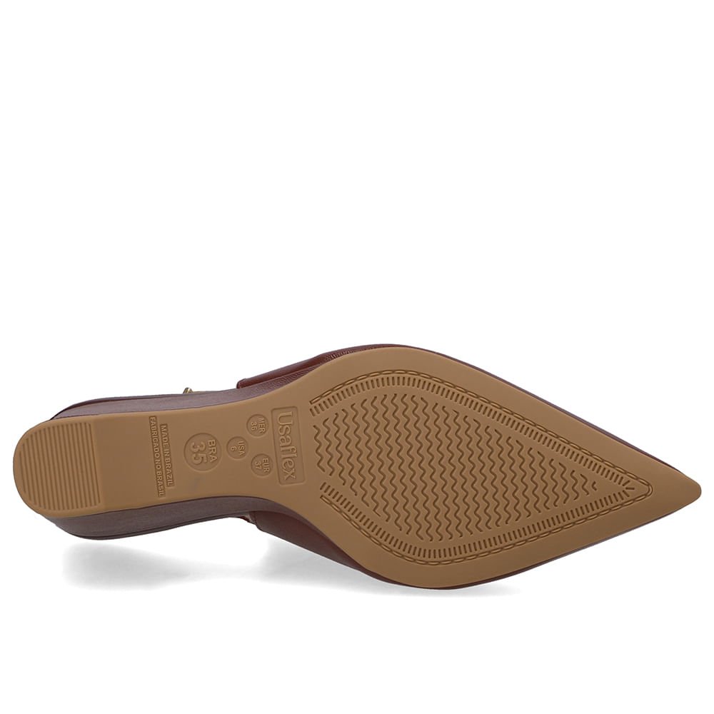 Slingback Vermelho Couro Salto Anabela Vermelho 5