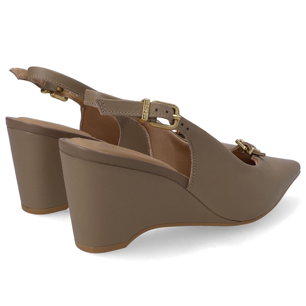 Scarpin Couro Marrom Tira Marrom 3