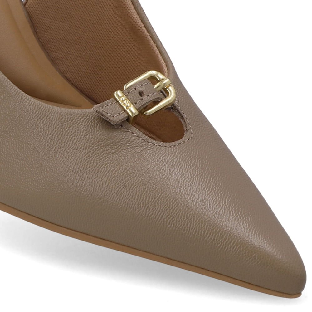 Scarpin Couro Marrom Tira Marrom 4