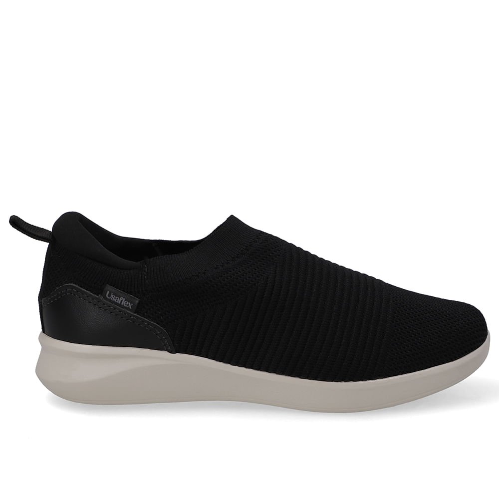 Tênis Slip On Tricot Preto