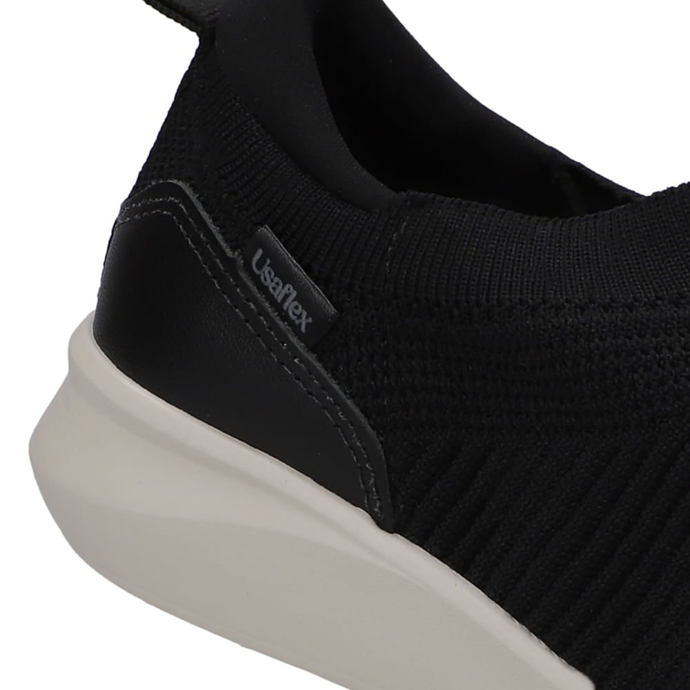 Tênis Slip On Tricot Preto Preto 4