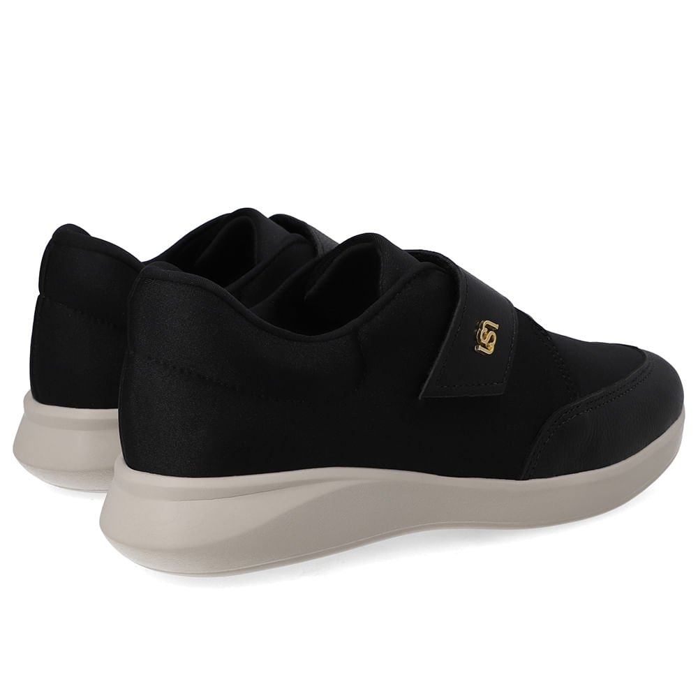 Tênis Tecido Preto Ajuste Fecho-Flex Preto 3