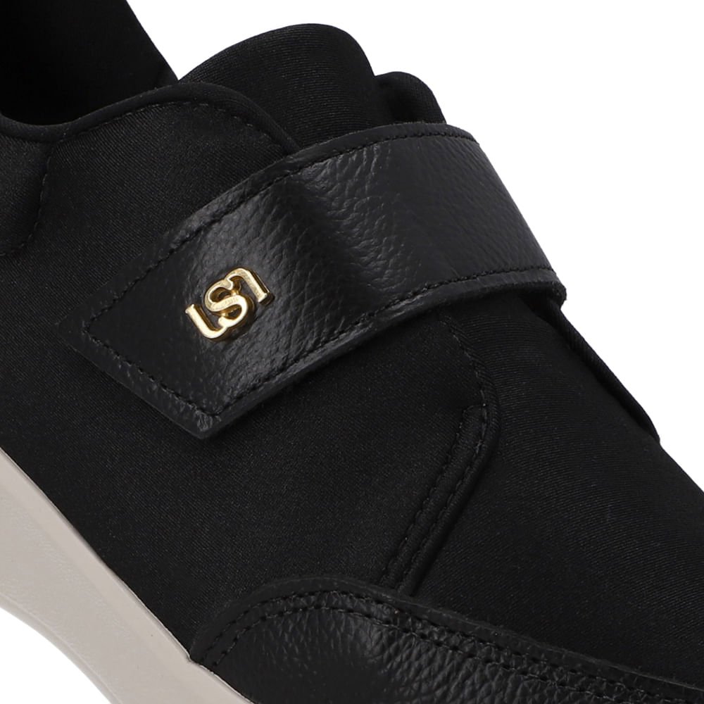 Tênis Tecido Preto Ajuste Fecho-Flex Preto 4