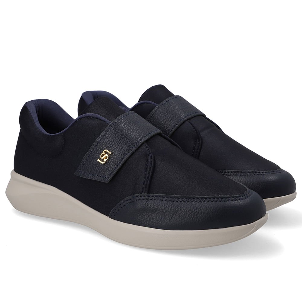 Tênis Tecido Azul Ajuste Fecho-Flex Azul 2