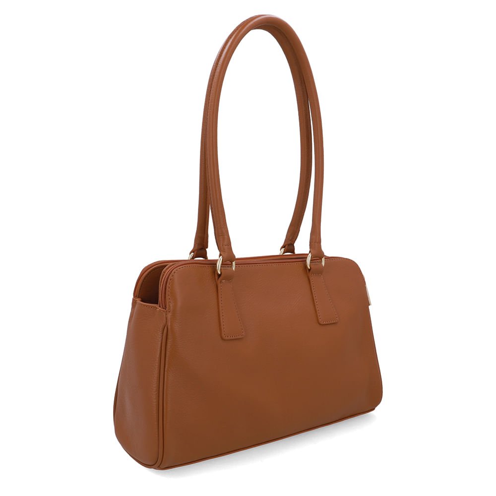 Bolsa Baguete Couro Marrom Matelassê Marrom 2