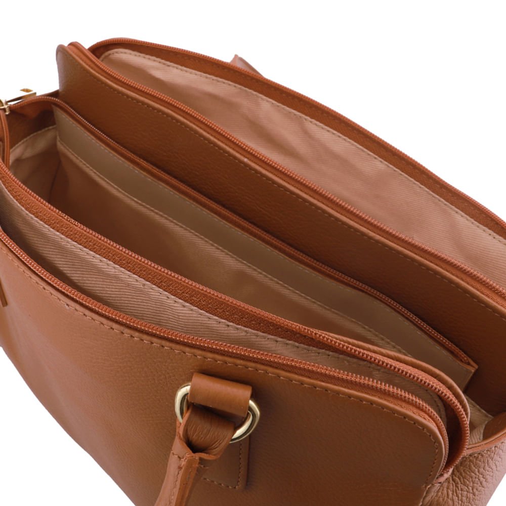 Bolsa Baguete Couro Marrom Matelassê Marrom 3