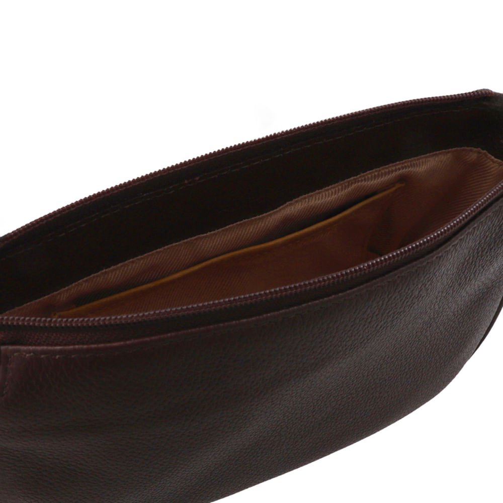 Bolsa Tiracolo Couro Marrom Pinhão Matelassê Pinhão 4