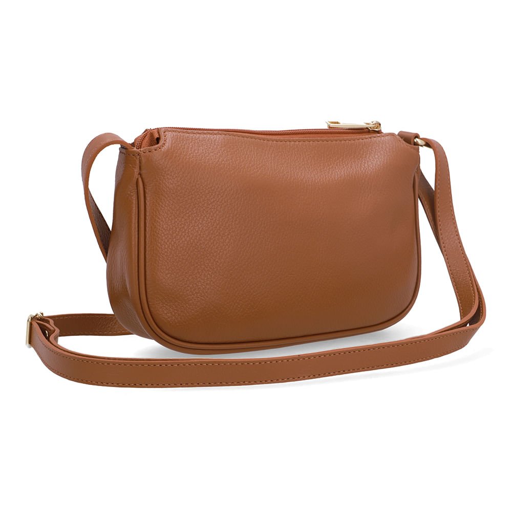 Bolsa Tiracolo Couro Marrom Matelassê Marrom 2