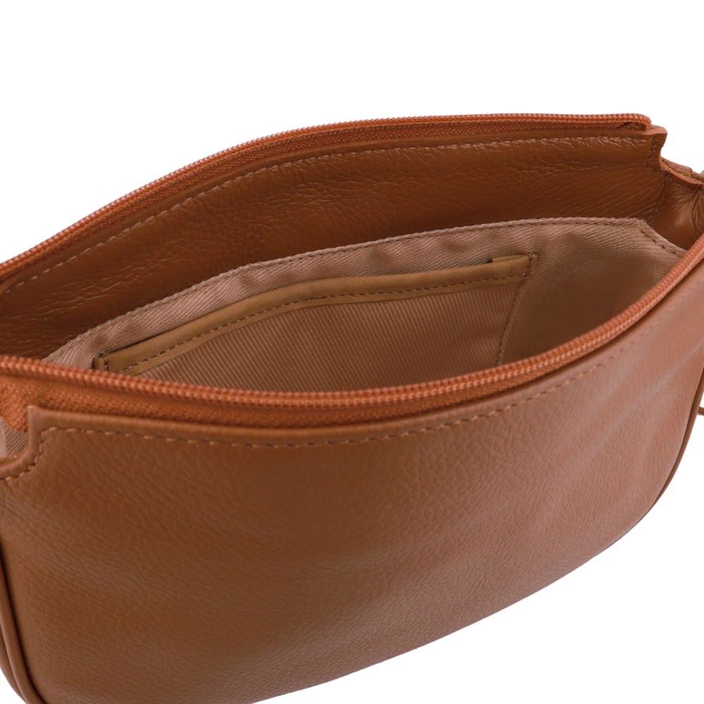 Bolsa Tiracolo Couro Marrom Matelassê Marrom 3